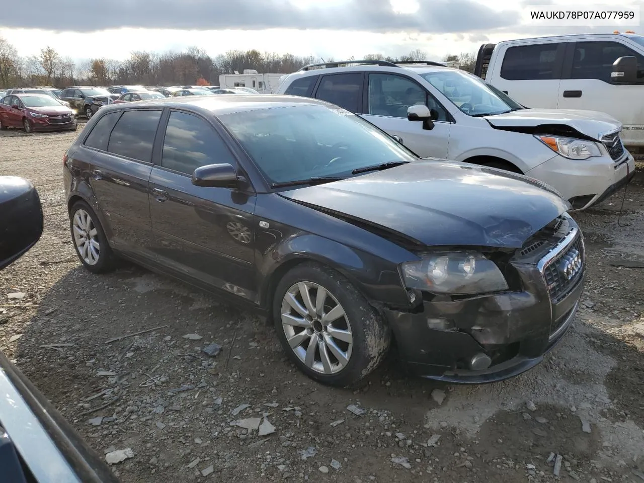 2007 Audi A3 S-Line 3.2 Quattro VIN: WAUKD78P07A077959 Lot: 77443434