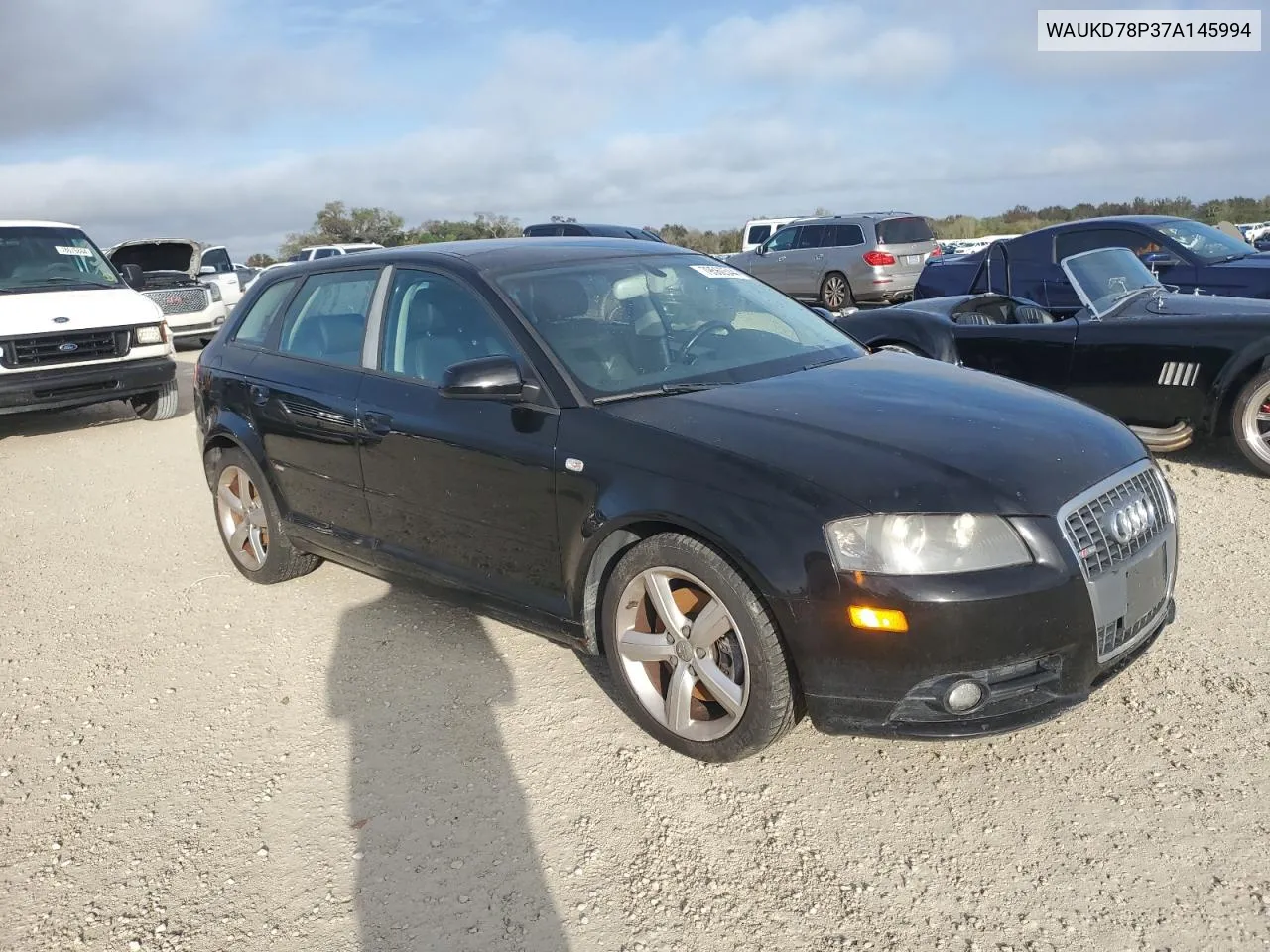 2007 Audi A3 S-Line 3.2 Quattro VIN: WAUKD78P37A145994 Lot: 79560544