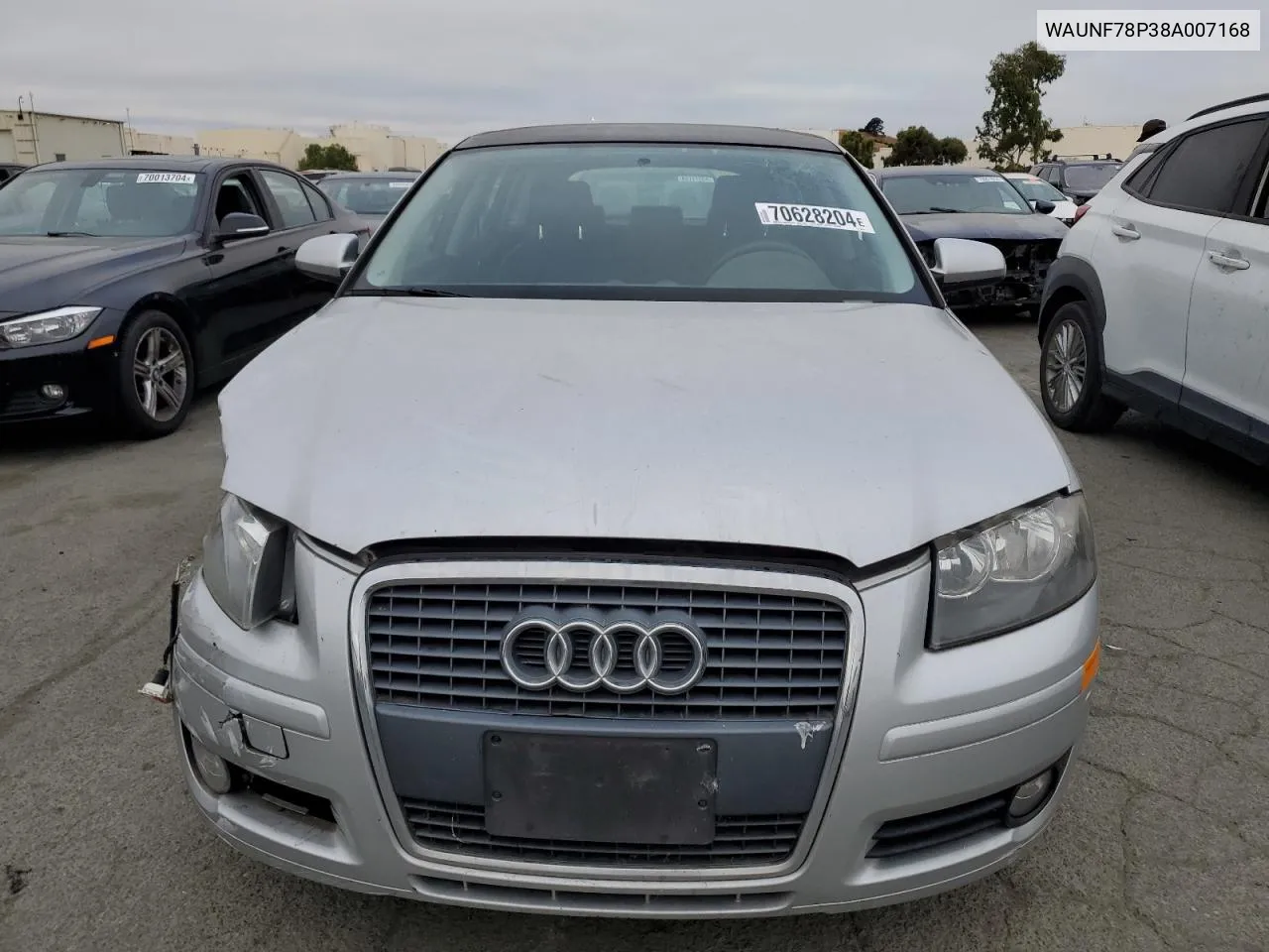 2008 Audi A3 2.0 Premium VIN: WAUNF78P38A007168 Lot: 70628204