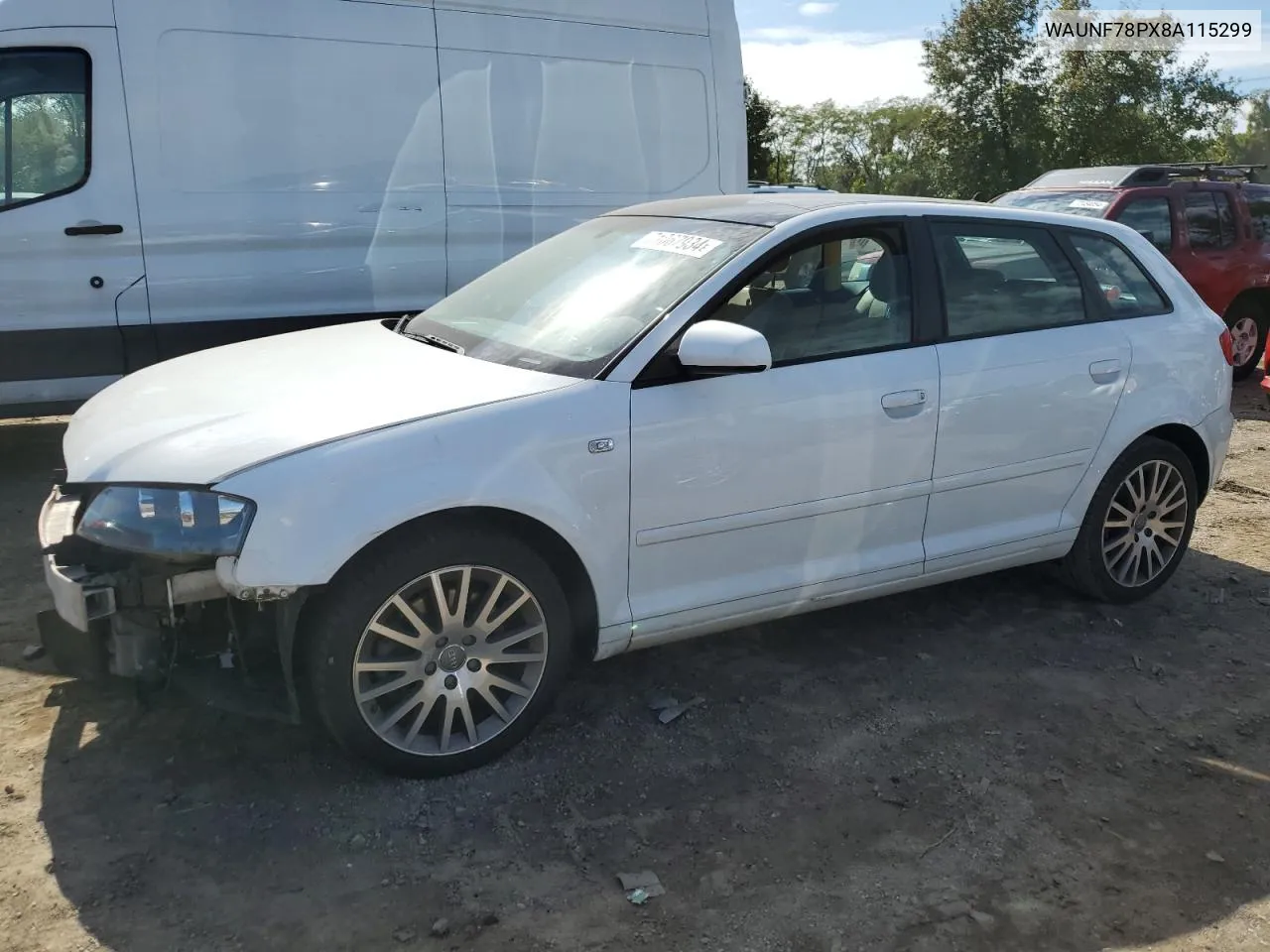 WAUNF78PX8A115299 2008 Audi A3 2.0 Premium