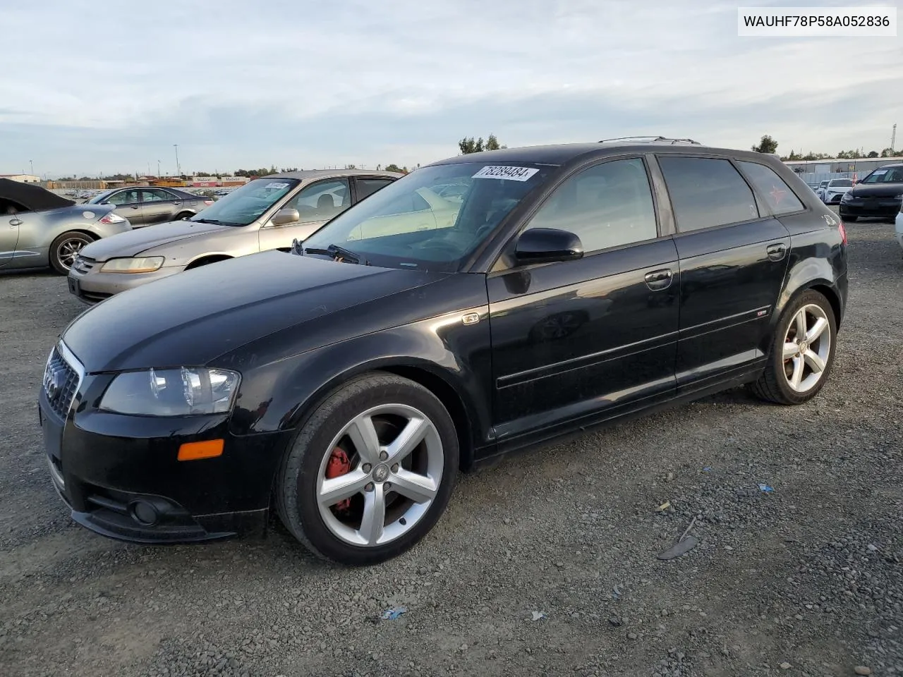 2008 Audi A3 2.0 VIN: WAUHF78P58A052836 Lot: 78289484