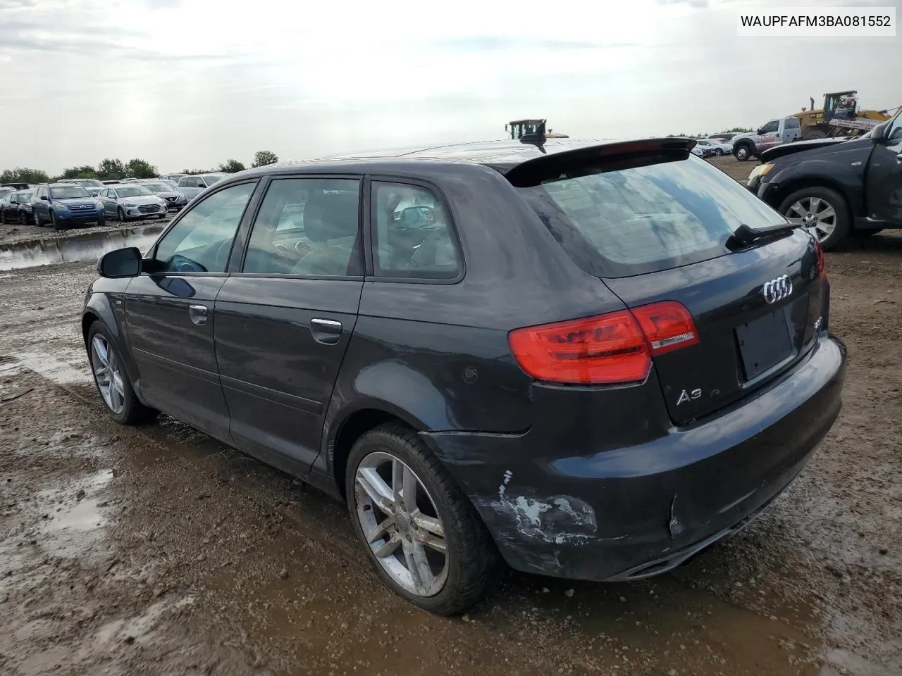 WAUPFAFM3BA081552 2011 Audi A3 Premium Plus