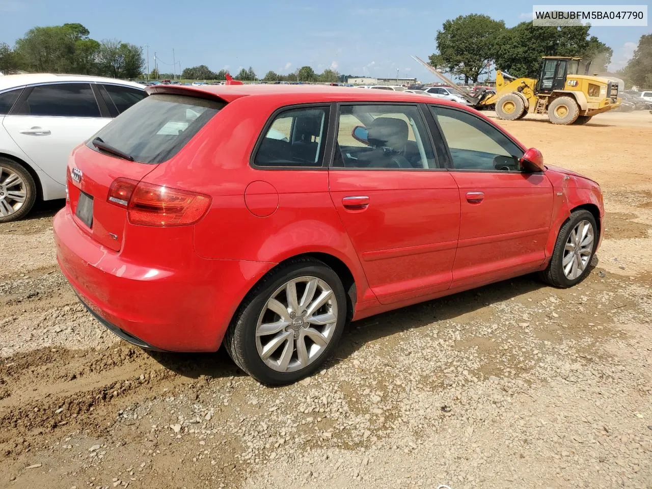 2011 Audi A3 Premium VIN: WAUBJBFM5BA047790 Lot: 74276654