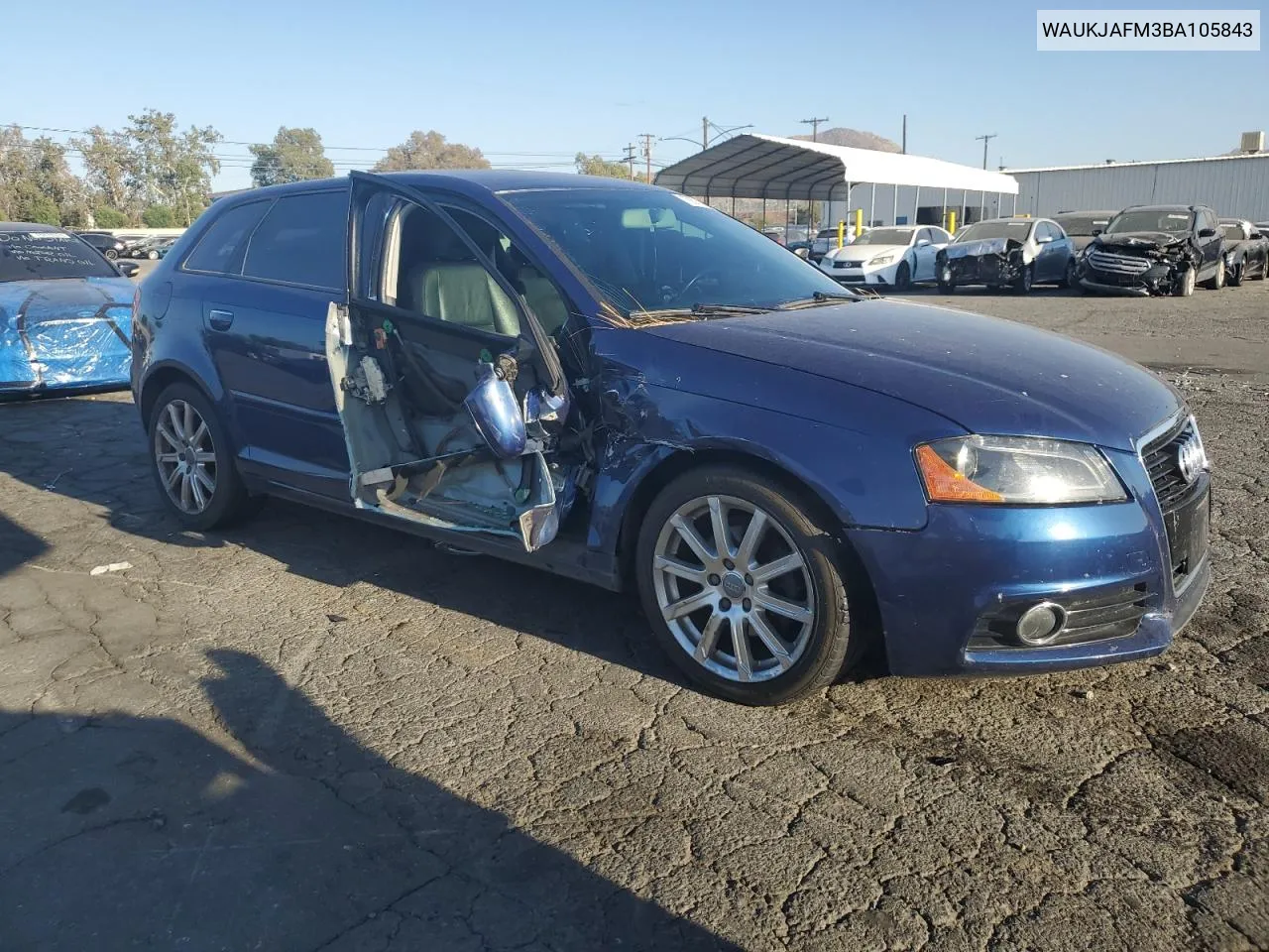 2011 Audi A3 Premium Plus VIN: WAUKJAFM3BA105843 Lot: 75670184