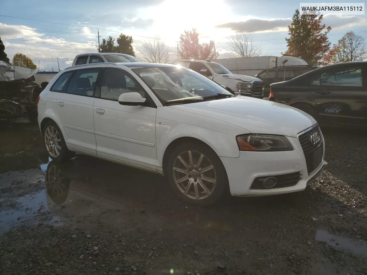 2011 Audi A3 Premium Plus VIN: WAUKJAFM3BA115112 Lot: 77707964