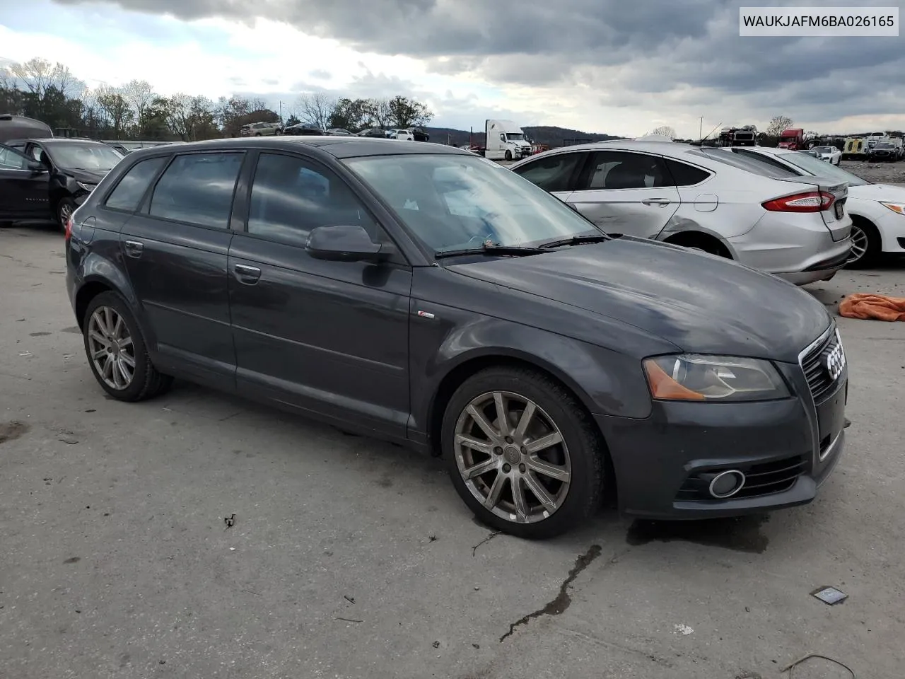 2011 Audi A3 Premium Plus VIN: WAUKJAFM6BA026165 Lot: 80990254