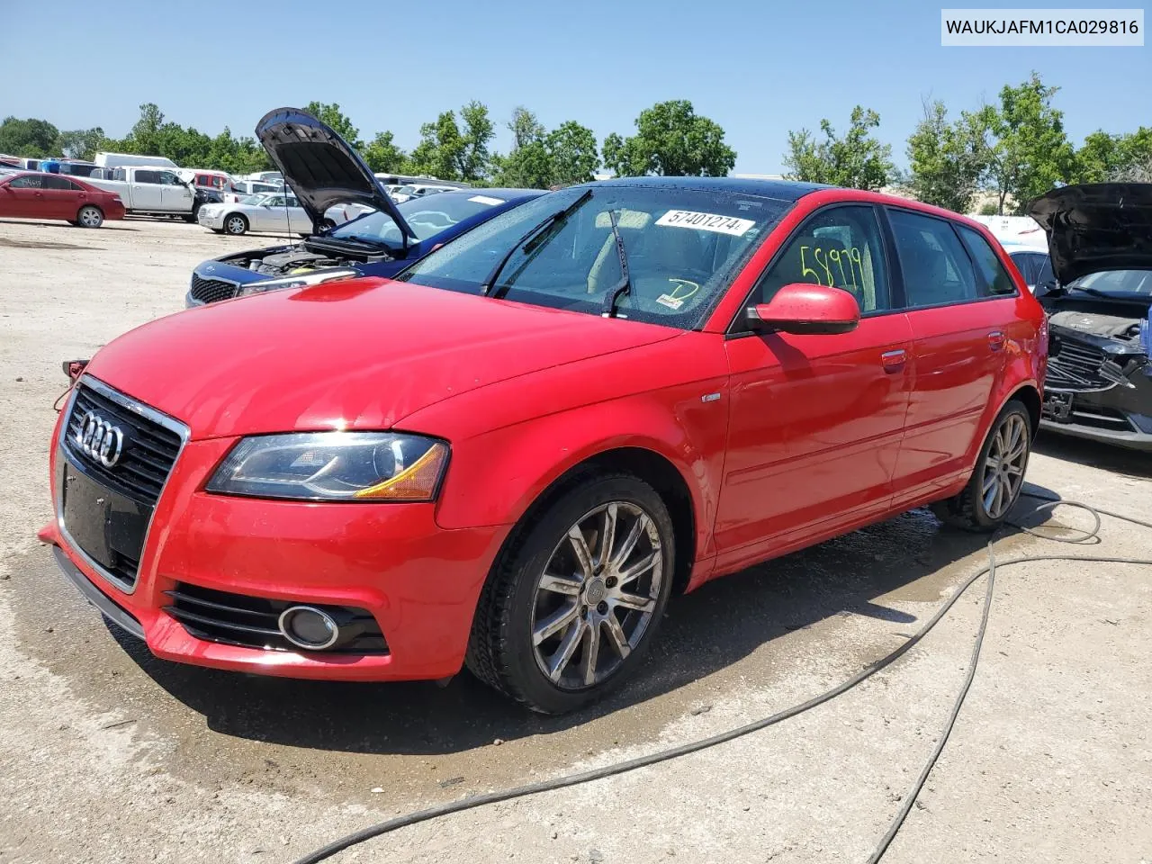 WAUKJAFM1CA029816 2012 Audi A3 Premium Plus