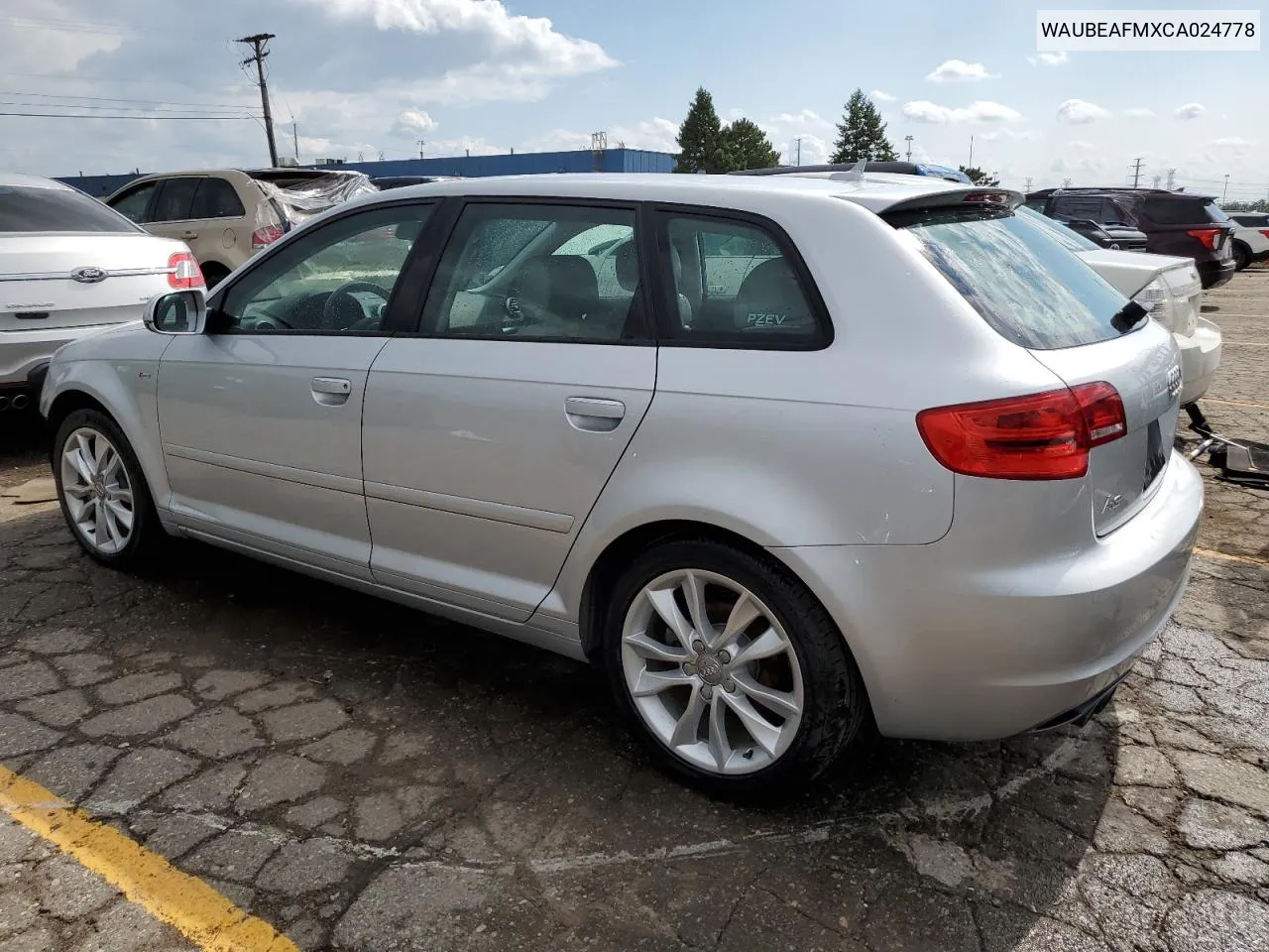 WAUBEAFMXCA024778 2012 Audi A3 Premium