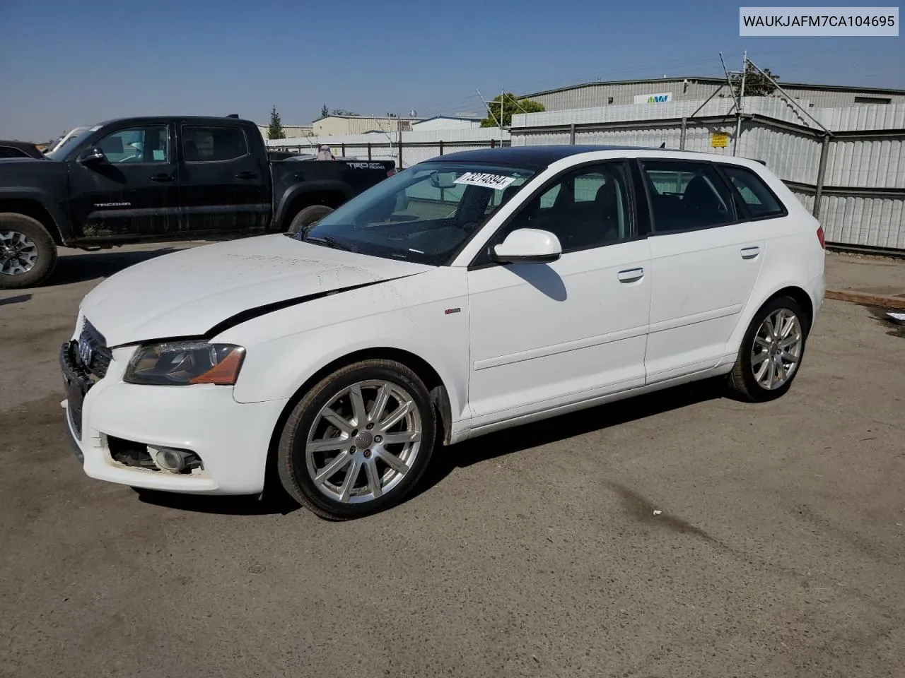 2012 Audi A3 Premium Plus VIN: WAUKJAFM7CA104695 Lot: 73214894