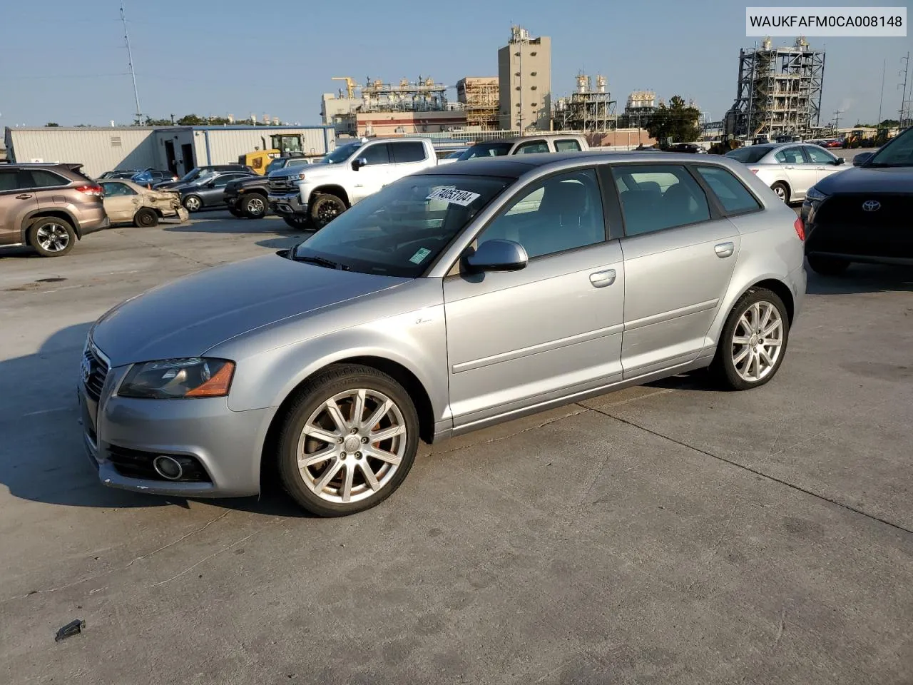 2012 Audi A3 Premium Plus VIN: WAUKFAFM0CA008148 Lot: 74053104