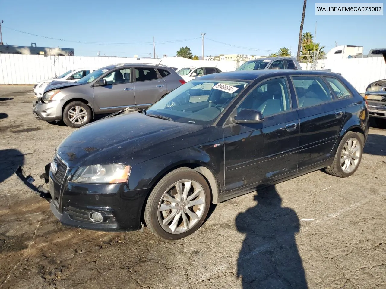 2012 Audi A3 Premium VIN: WAUBEAFM6CA075002 Lot: 80498534