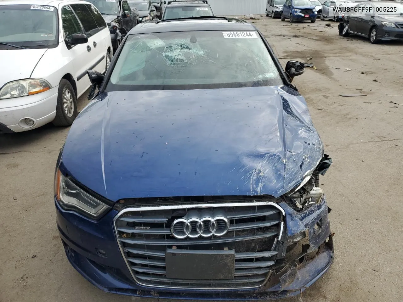 2015 Audi A3 Premium VIN: WAUBFGFF9F1005225 Lot: 69881244