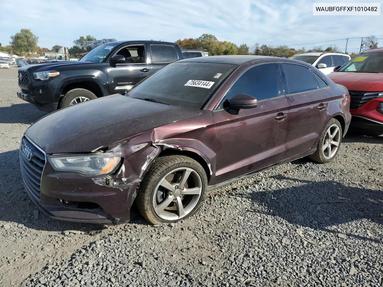 2015 Audi A3 Premium VIN: WAUBFGFFXF1010482 Lot: 75634144