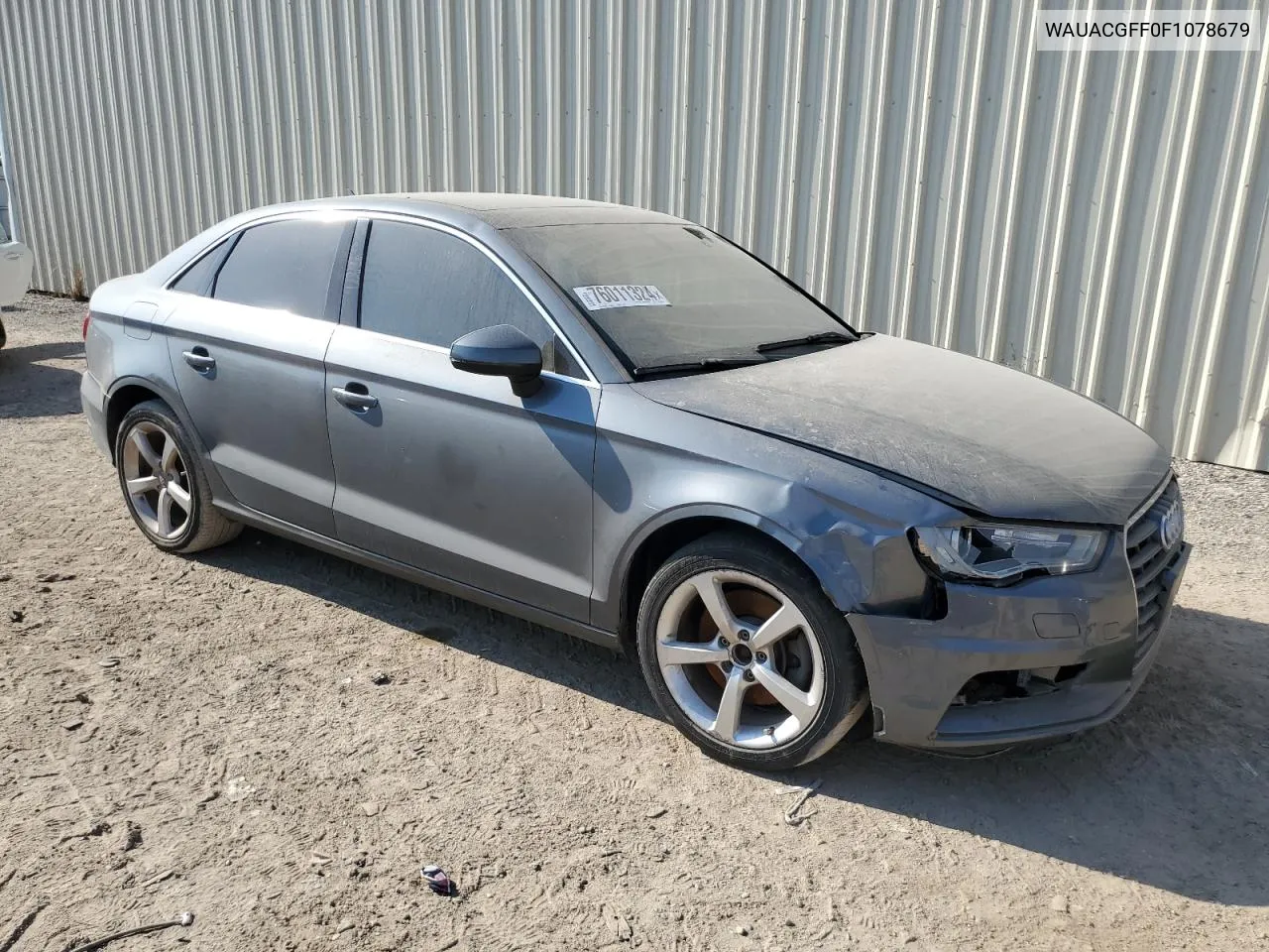 2015 Audi A3 Premium VIN: WAUACGFF0F1078679 Lot: 76011324