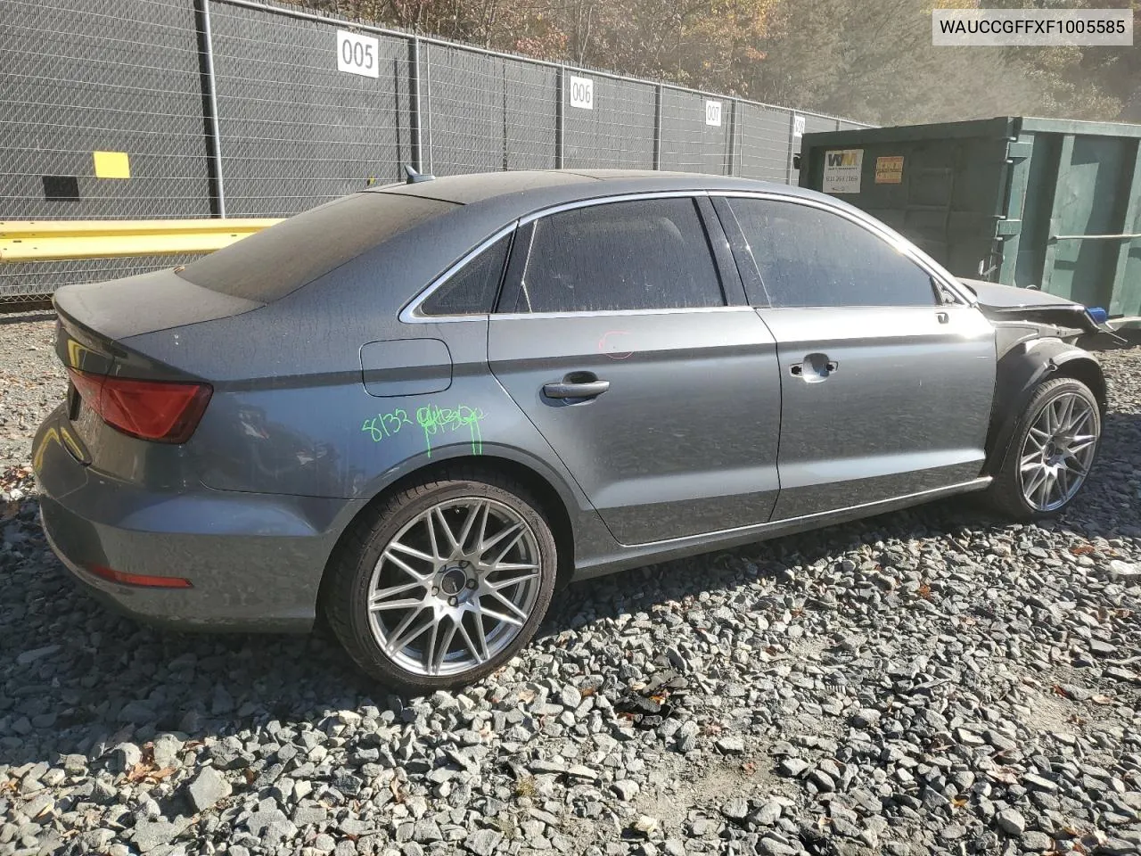 2015 Audi A3 Premium Plus VIN: WAUCCGFFXF1005585 Lot: 77990224