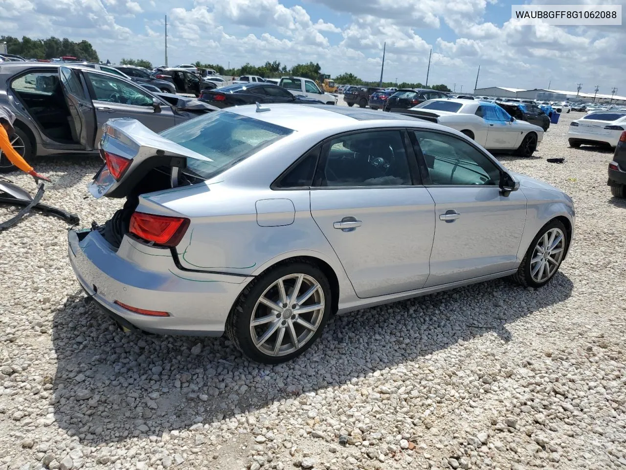 2016 Audi A3 Premium VIN: WAUB8GFF8G1062088 Lot: 69666244