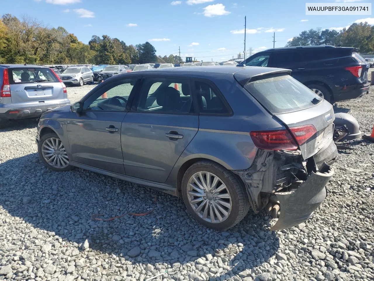 2016 Audi A3 E-Tron Premium VIN: WAUUPBFF3GA091741 Lot: 76107364