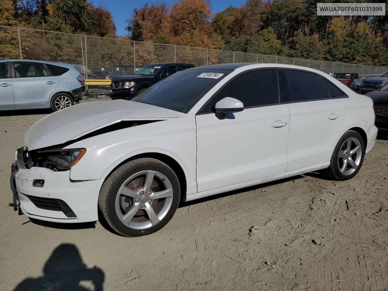 2016 Audi A3 Premium VIN: WAUA7GFF6G1031999 Lot: 77249794