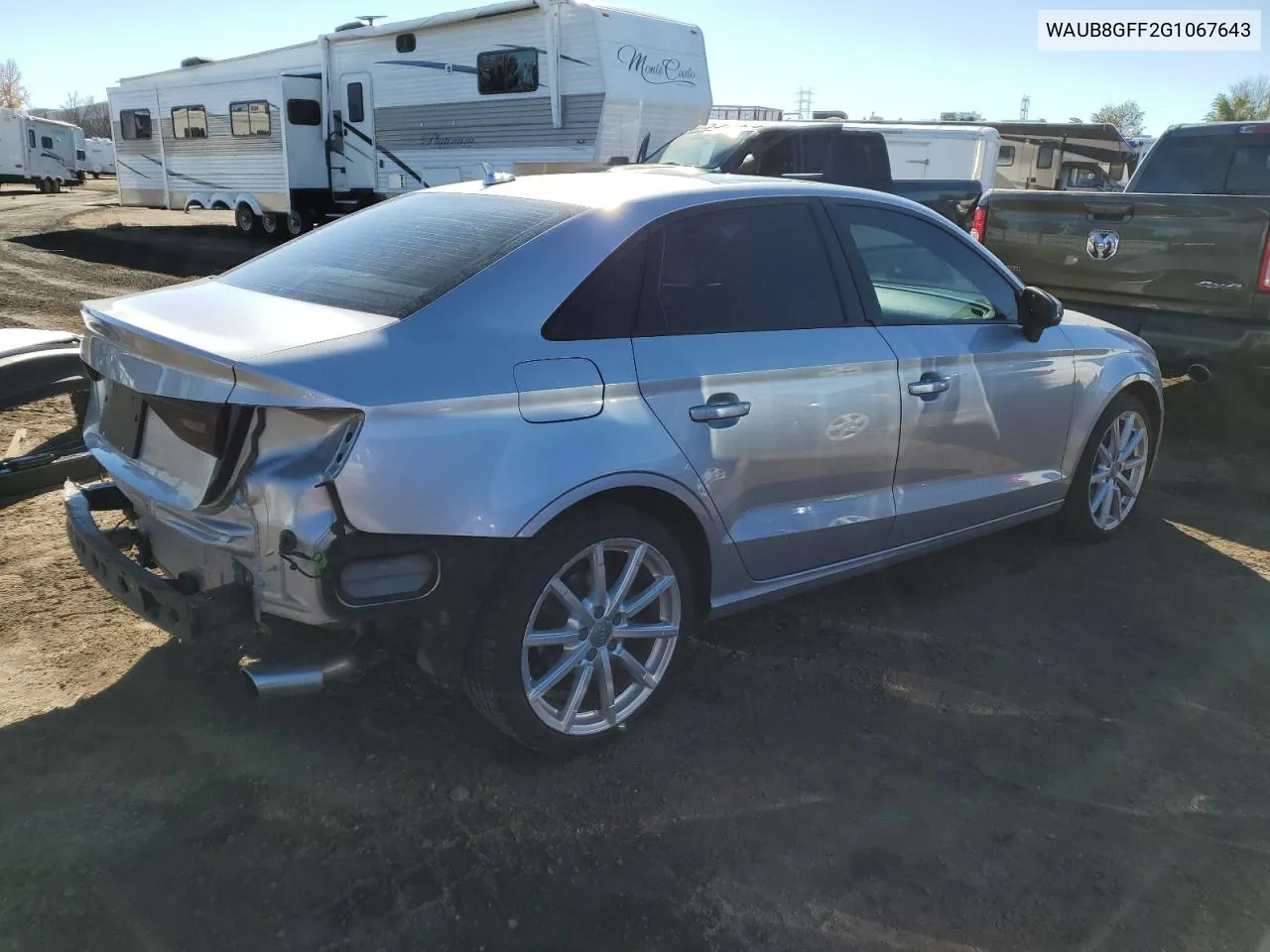 2016 Audi A3 Premium VIN: WAUB8GFF2G1067643 Lot: 80570954