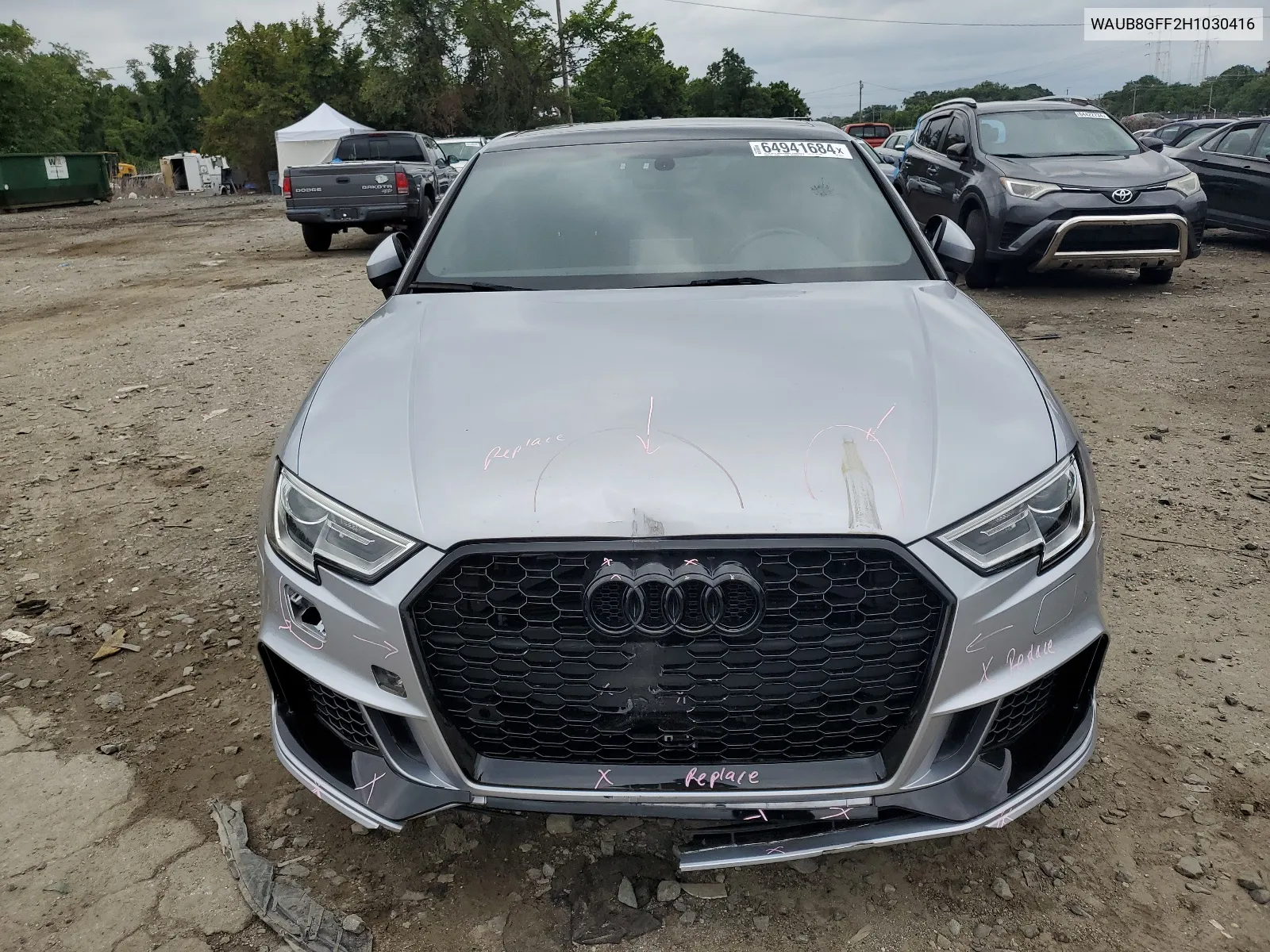 2017 Audi A3 Premium VIN: WAUB8GFF2H1030416 Lot: 64941684