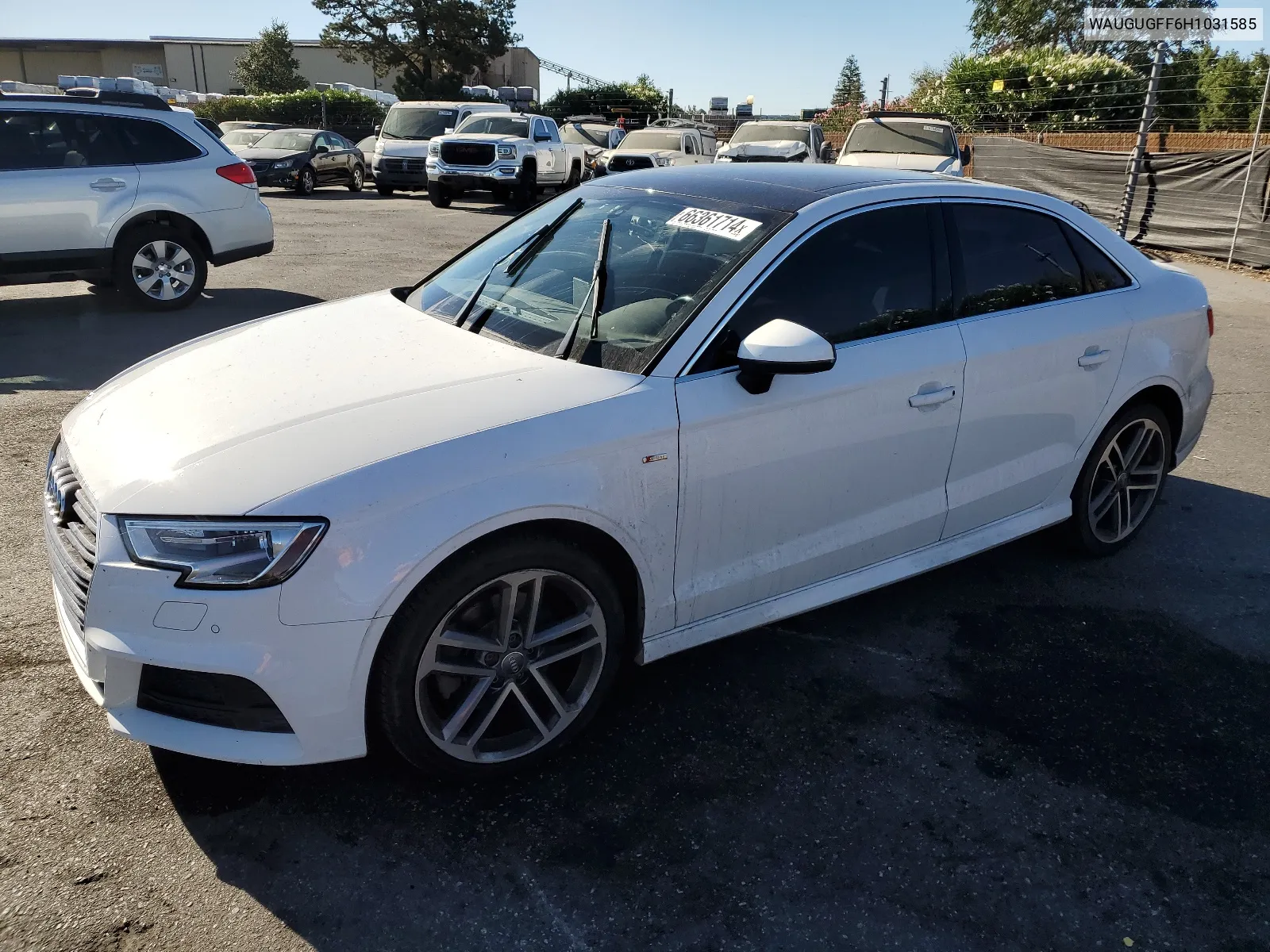 2017 Audi A3 Premium Plus VIN: WAUGUGFF6H1031585 Lot: 66361714