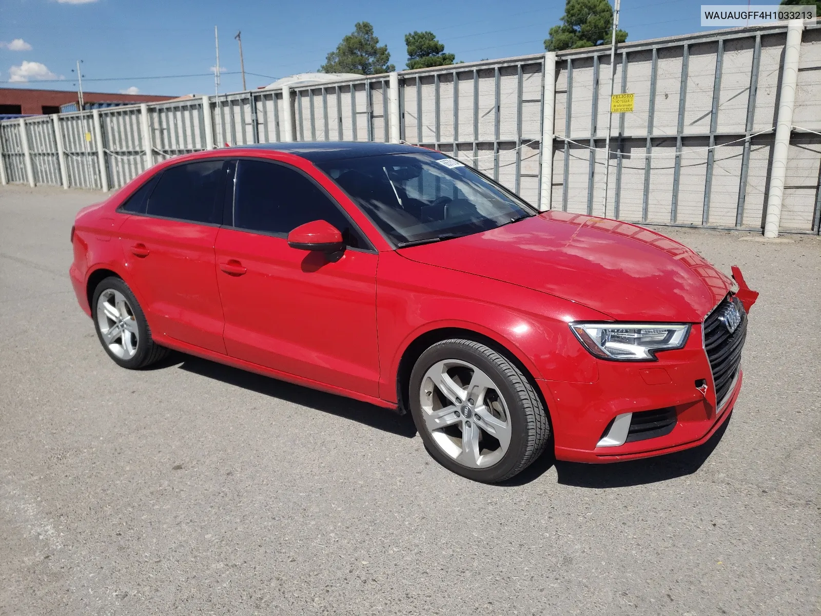 2017 Audi A3 Premium VIN: WAUAUGFF4H1033213 Lot: 68576104