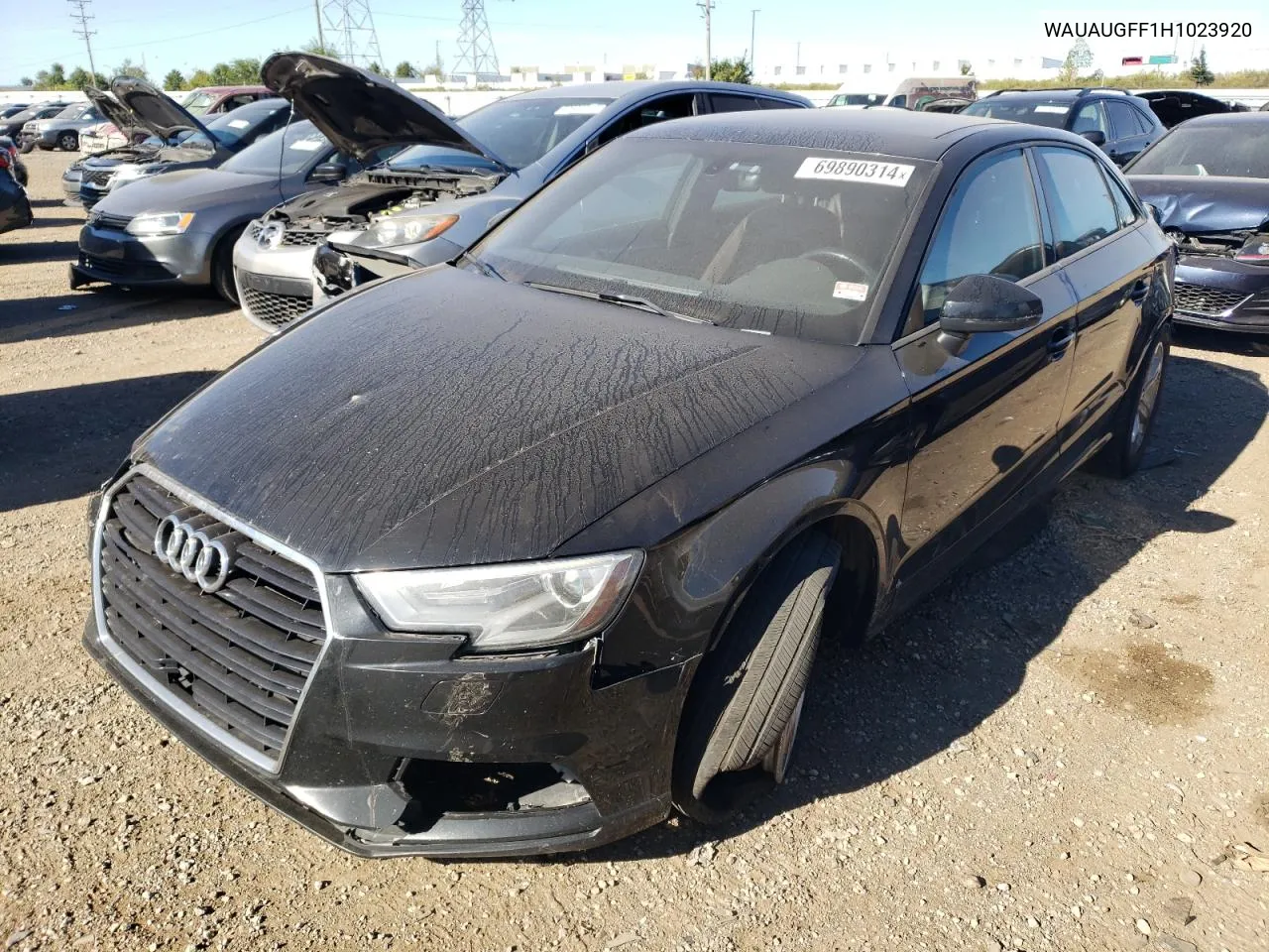 2017 Audi A3 Premium VIN: WAUAUGFF1H1023920 Lot: 69890314