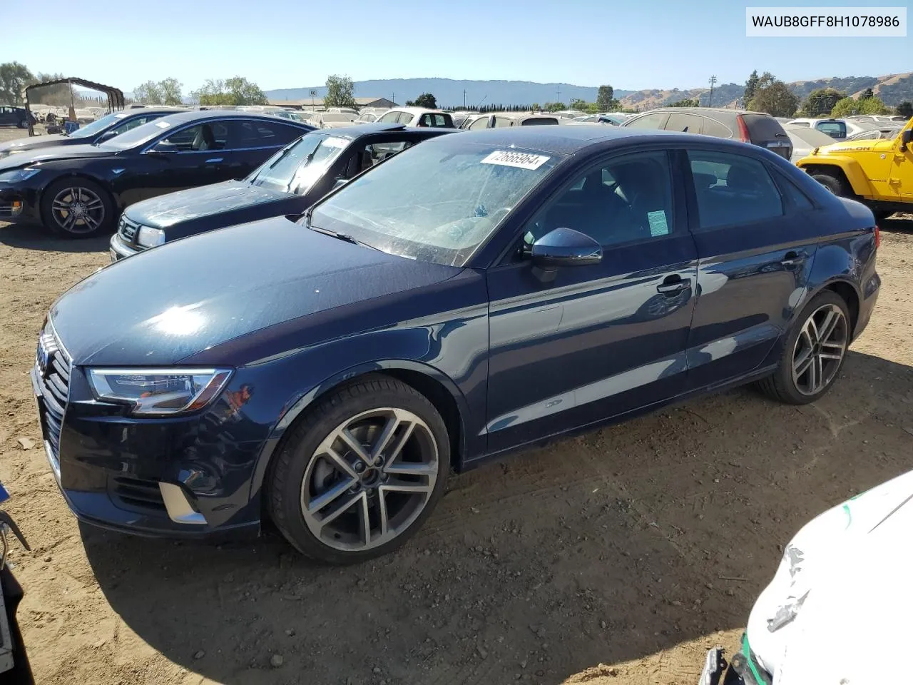 2017 Audi A3 Premium VIN: WAUB8GFF8H1078986 Lot: 72666964