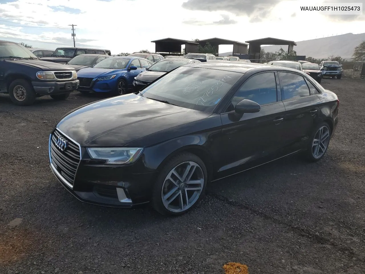 2017 Audi A3 Premium VIN: WAUAUGFF1H1025473 Lot: 72755394