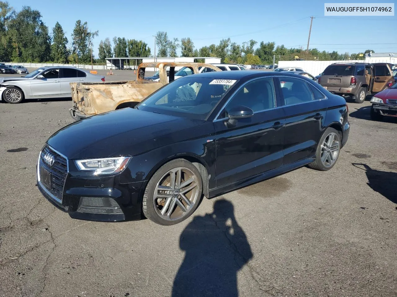 2017 Audi A3 Premium Plus VIN: WAUGUGFF5H1074962 Lot: 73351784