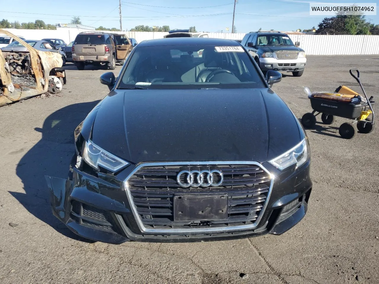 2017 Audi A3 Premium Plus VIN: WAUGUGFF5H1074962 Lot: 73351784