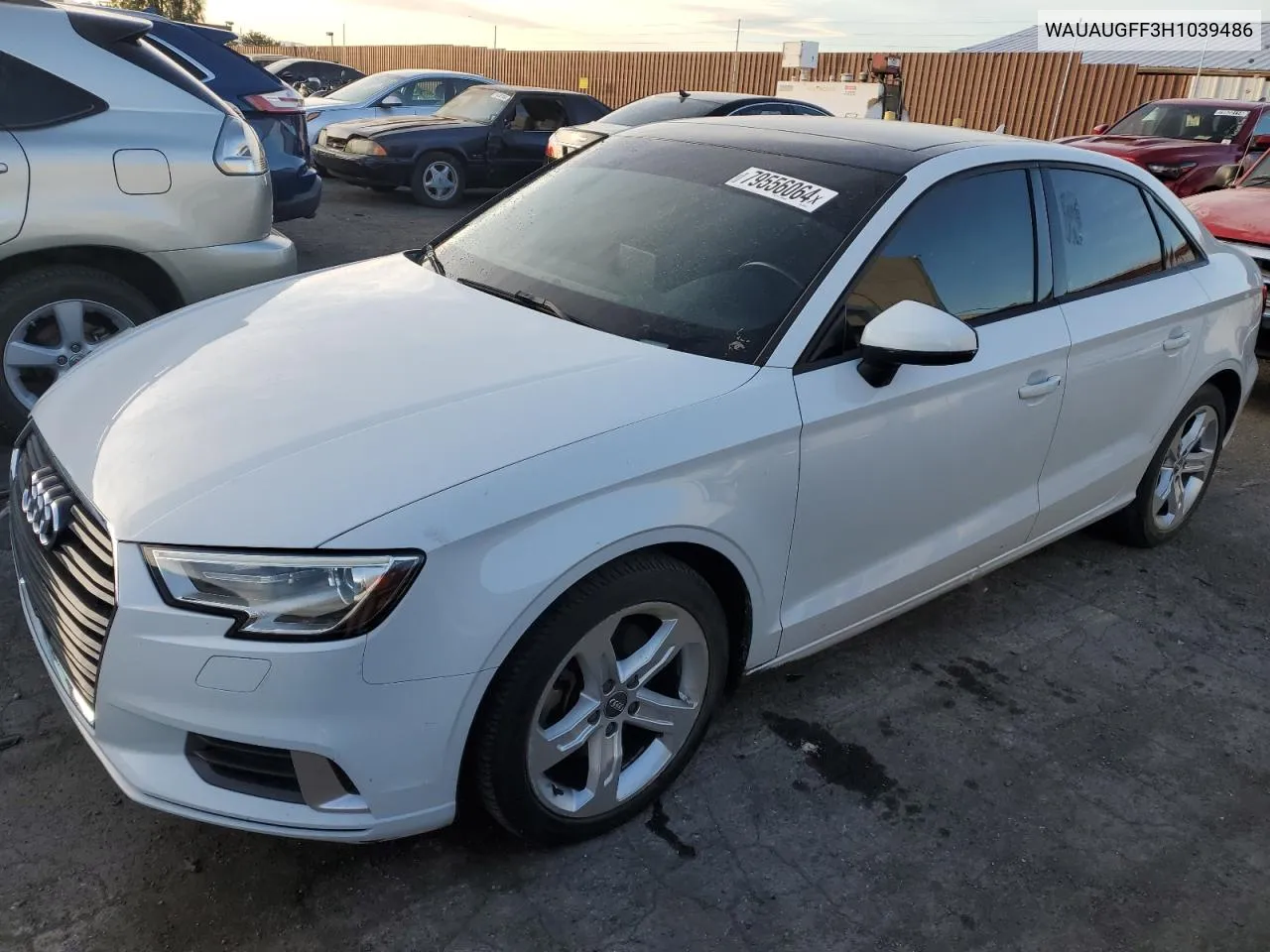 2017 Audi A3 Premium VIN: WAUAUGFF3H1039486 Lot: 79556064