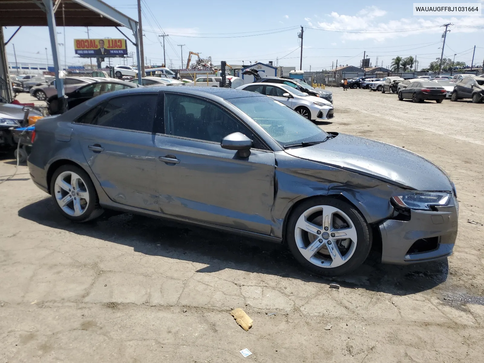 2018 Audi A3 Premium VIN: WAUAUGFF8J1031664 Lot: 62698294