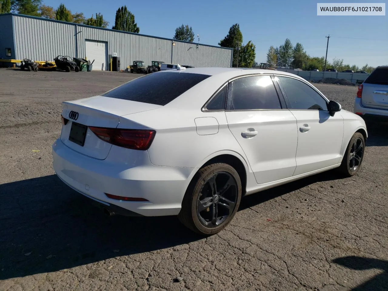 2018 Audi A3 Premium VIN: WAUB8GFF6J1021708 Lot: 69525484