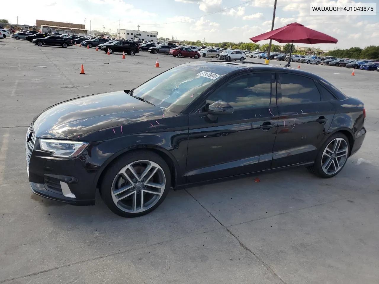 WAUAUGFF4J1043875 2018 Audi A3 Premium