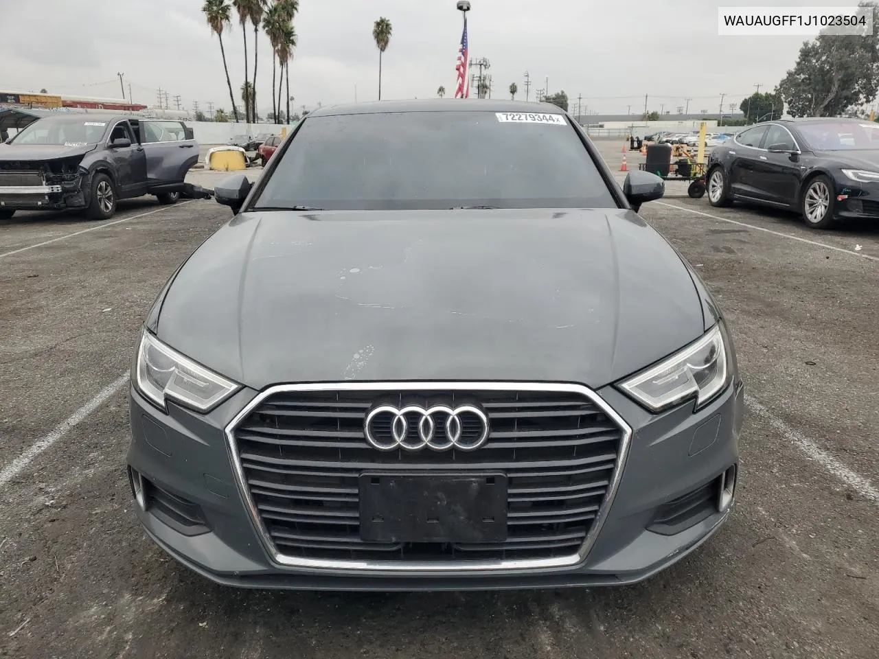 2018 Audi A3 Premium VIN: WAUAUGFF1J1023504 Lot: 72279344