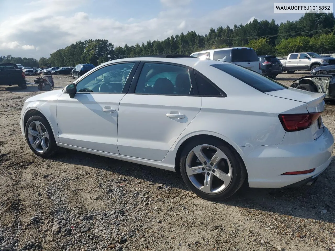 2018 Audi A3 Premium VIN: WAUAUGFF6J1015852 Lot: 72839354