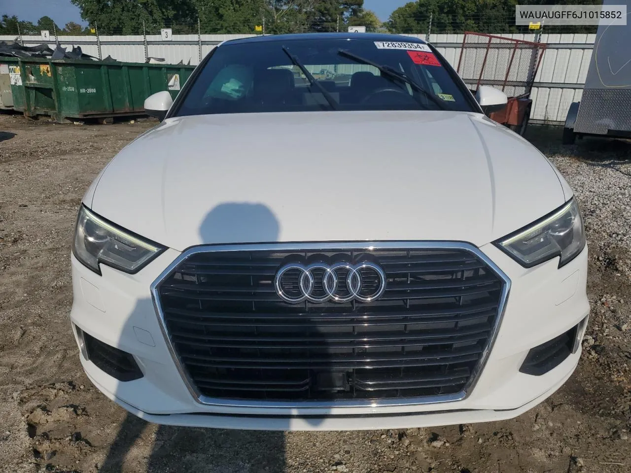 2018 Audi A3 Premium VIN: WAUAUGFF6J1015852 Lot: 72839354