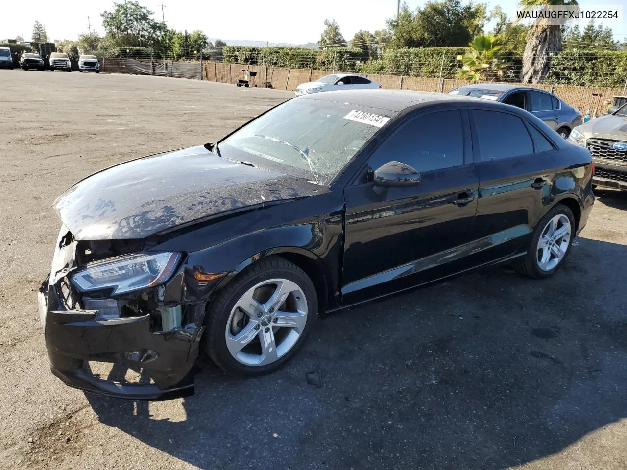 WAUAUGFFXJ1022254 2018 Audi A3 Premium