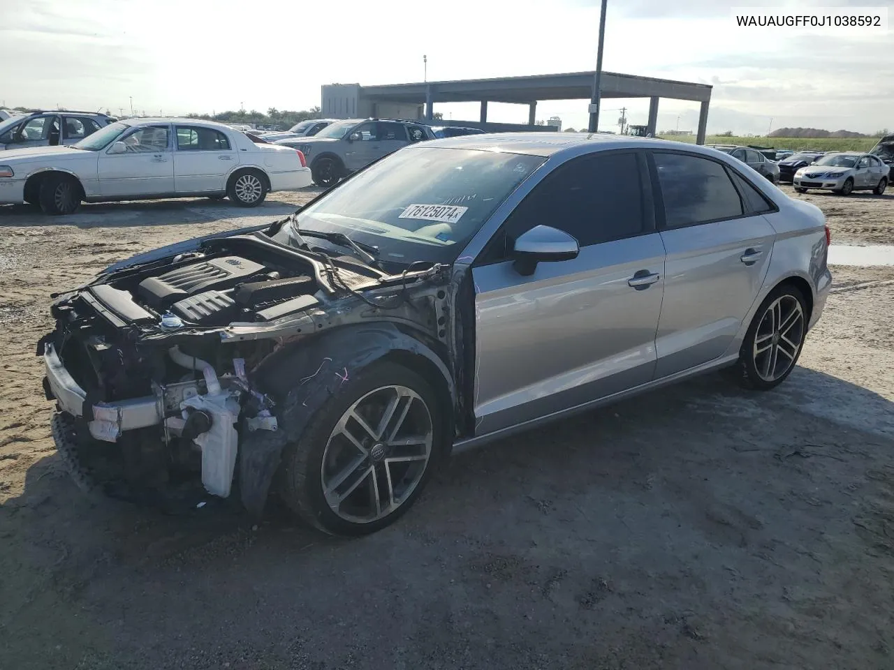 WAUAUGFF0J1038592 2018 Audi A3 Premium