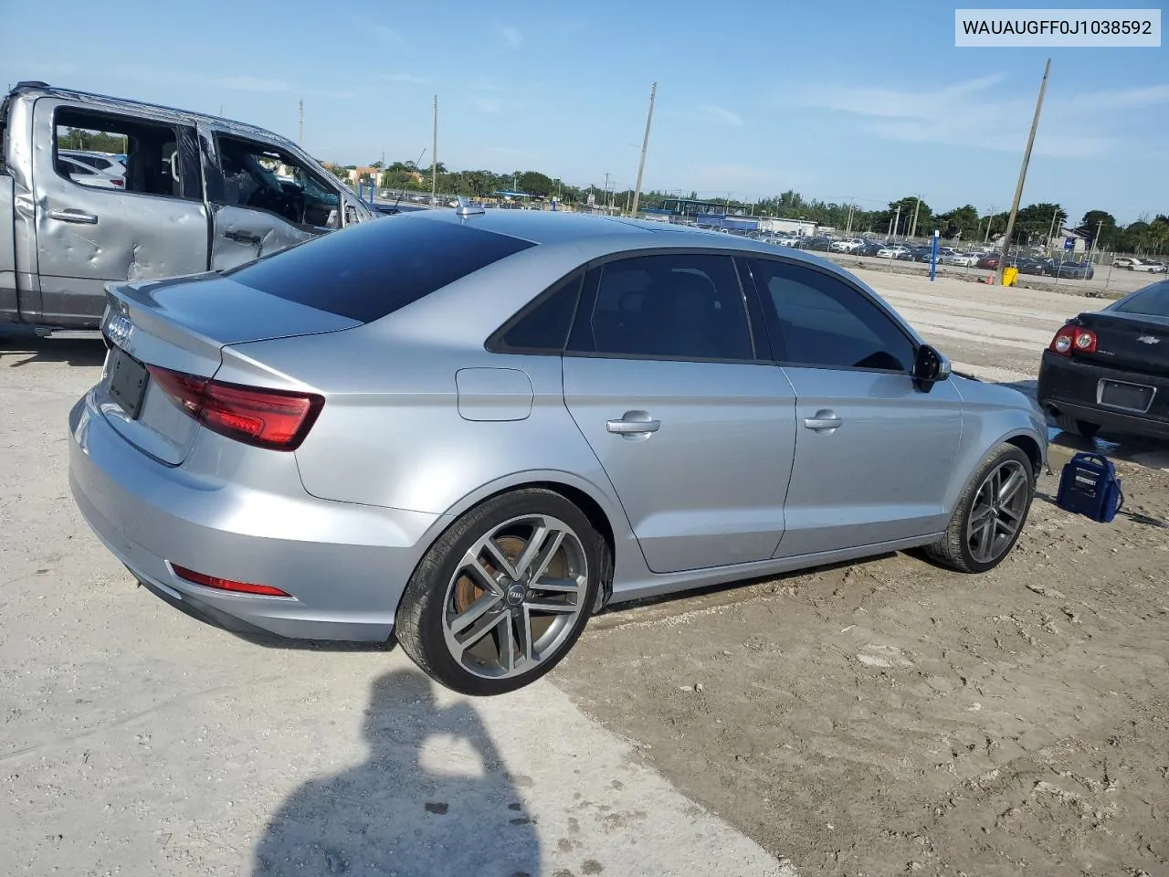 WAUAUGFF0J1038592 2018 Audi A3 Premium