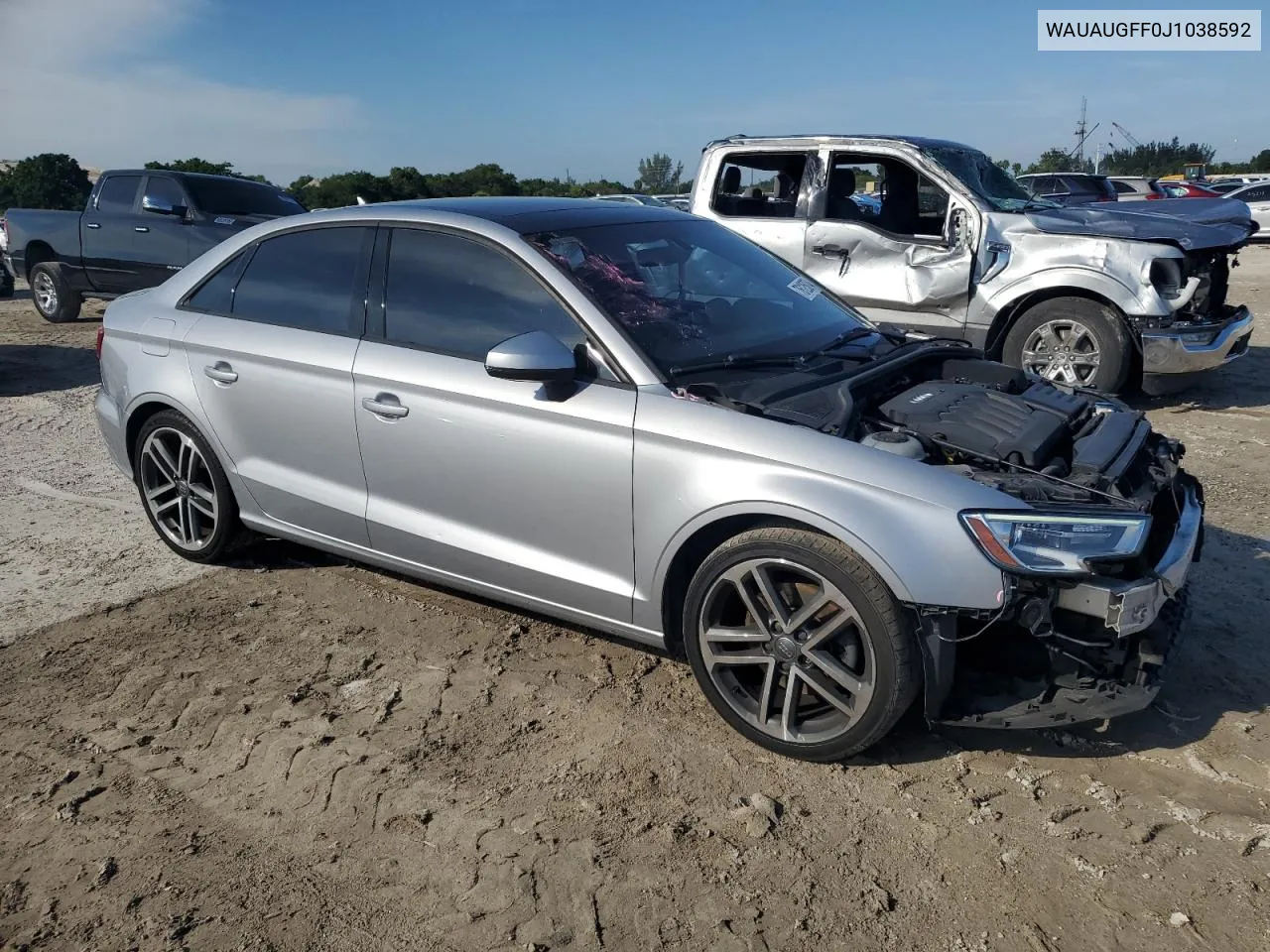 WAUAUGFF0J1038592 2018 Audi A3 Premium