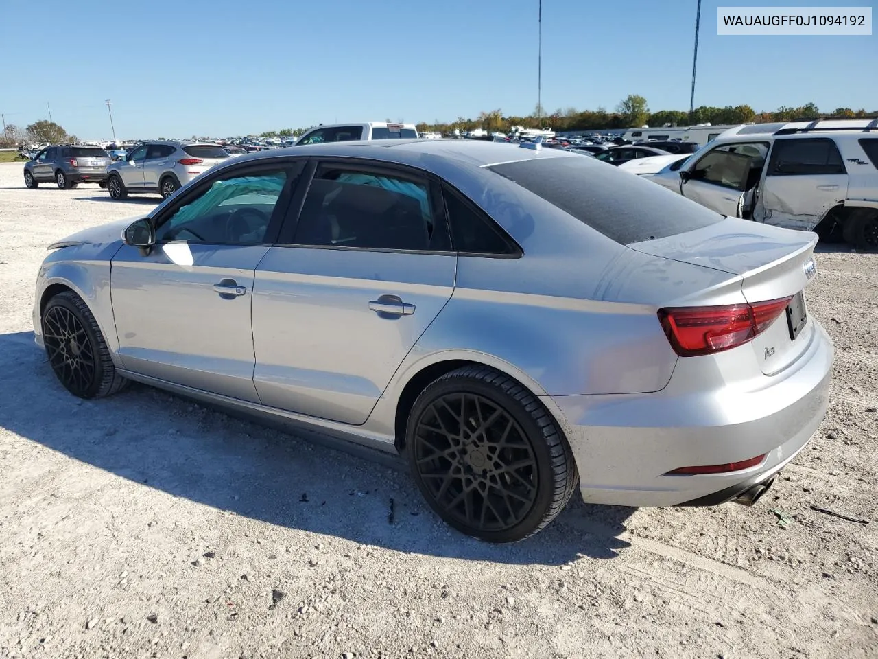 2018 Audi A3 Premium VIN: WAUAUGFF0J1094192 Lot: 76931194