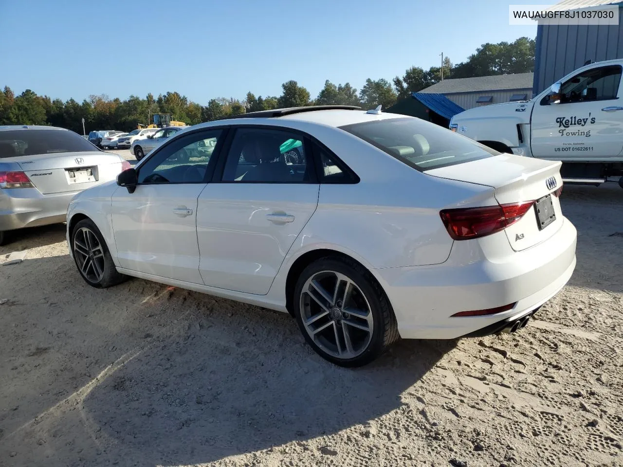 2018 Audi A3 Premium VIN: WAUAUGFF8J1037030 Lot: 77132414