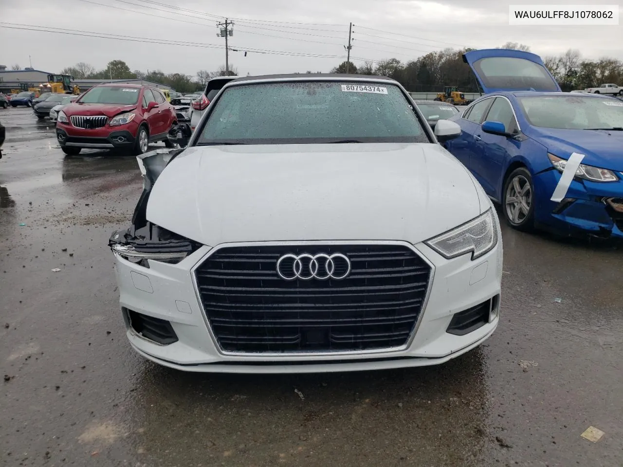 2018 Audi A3 Premium VIN: WAU6ULFF8J1078062 Lot: 80754374