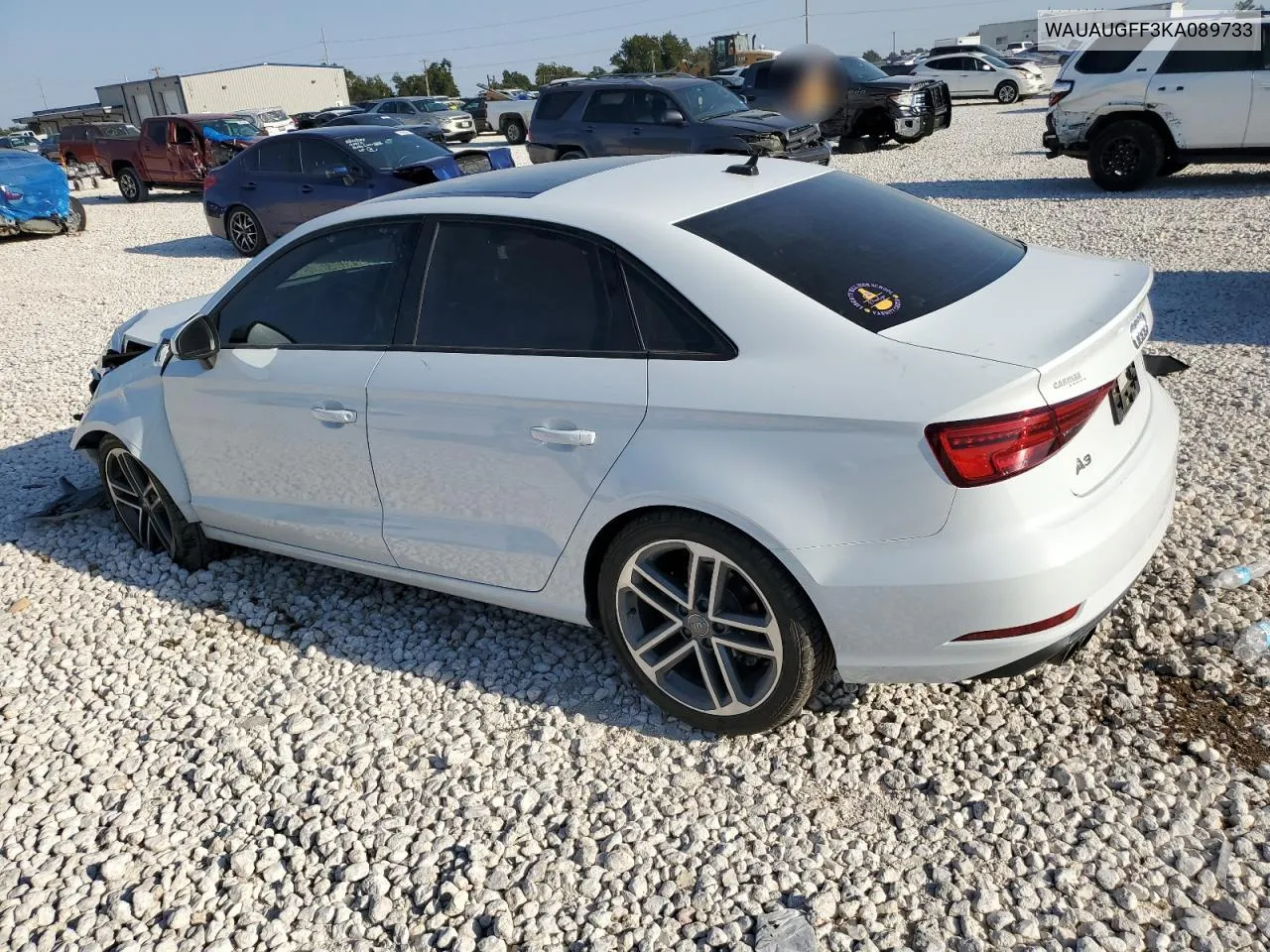 WAUAUGFF3KA089733 2019 Audi A3 Premium