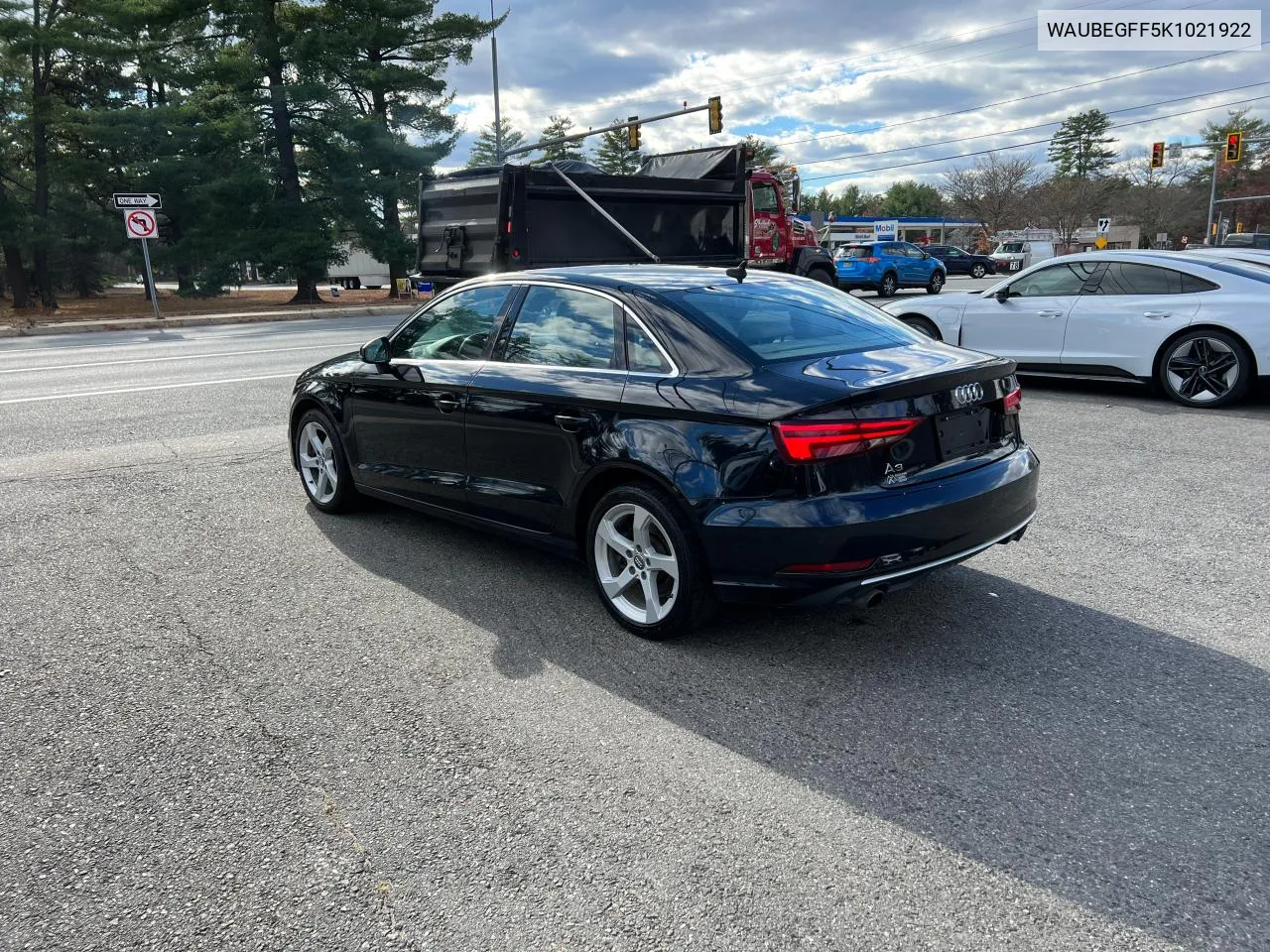 2019 Audi A3 Premium VIN: WAUBEGFF5K1021922 Lot: 80429484