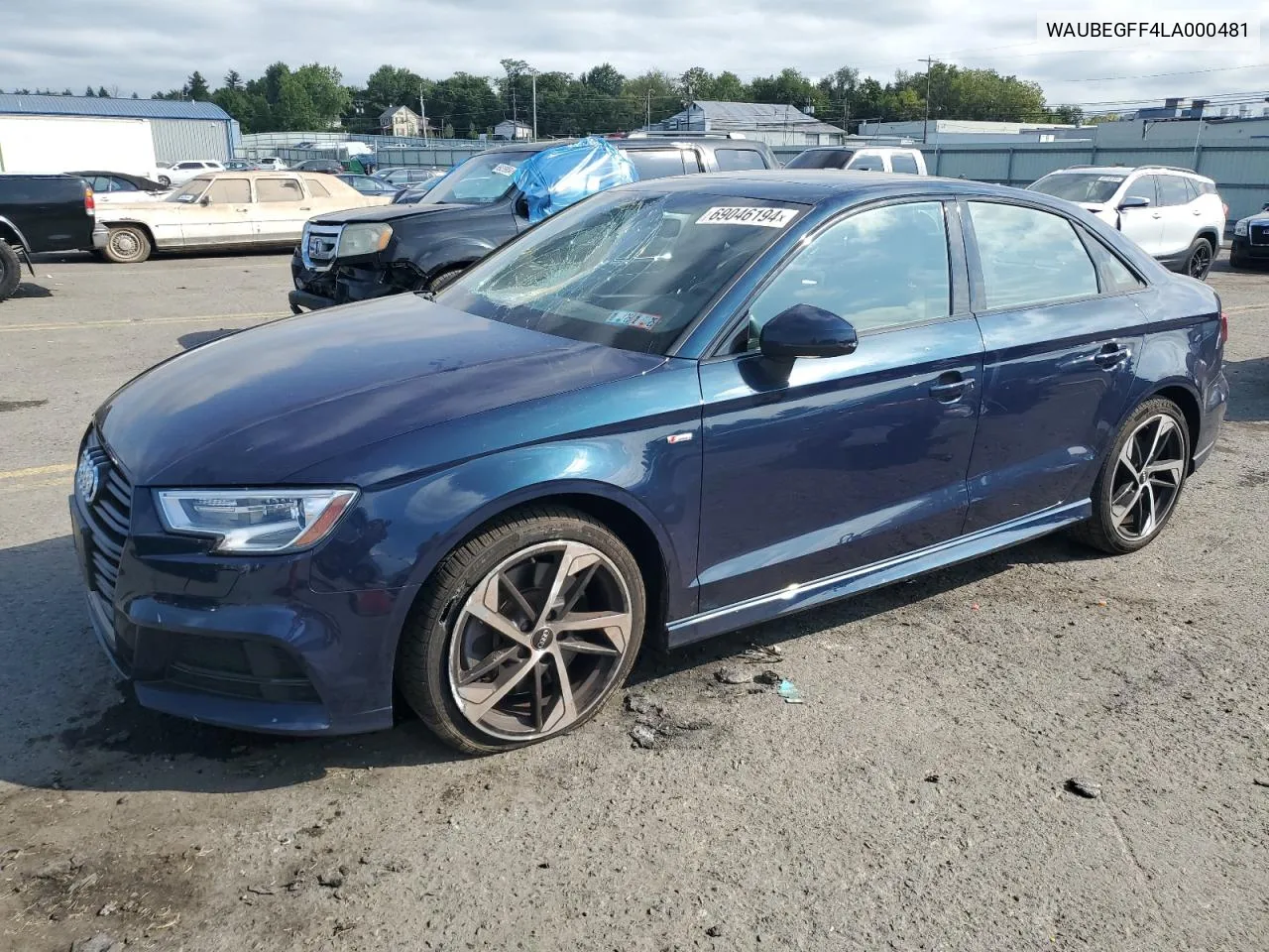 2020 Audi A3 S-Line Premium VIN: WAUBEGFF4LA000481 Lot: 69046194