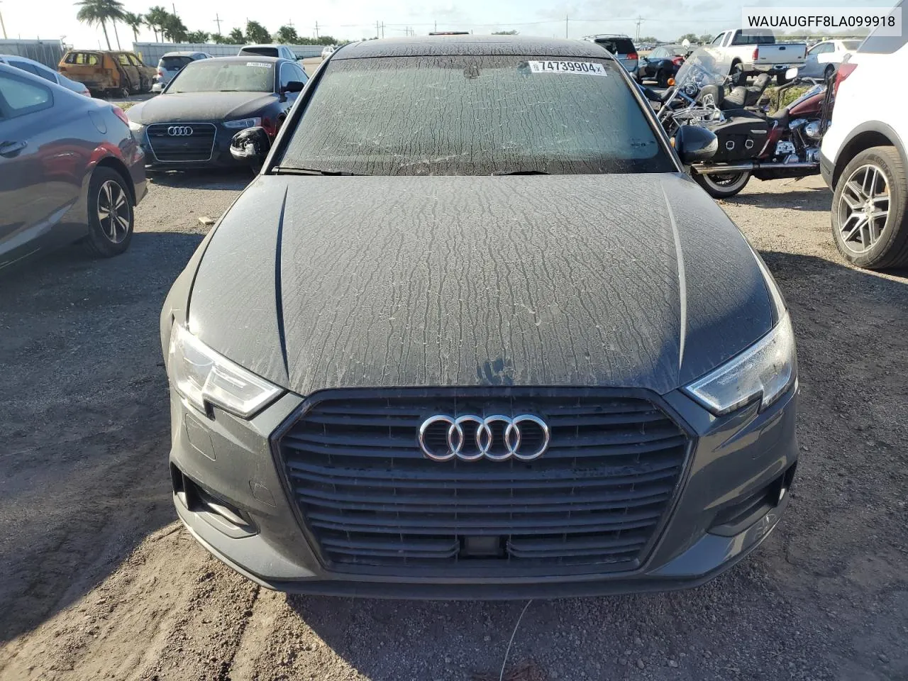 2020 Audi A3 Premium VIN: WAUAUGFF8LA099918 Lot: 74739904