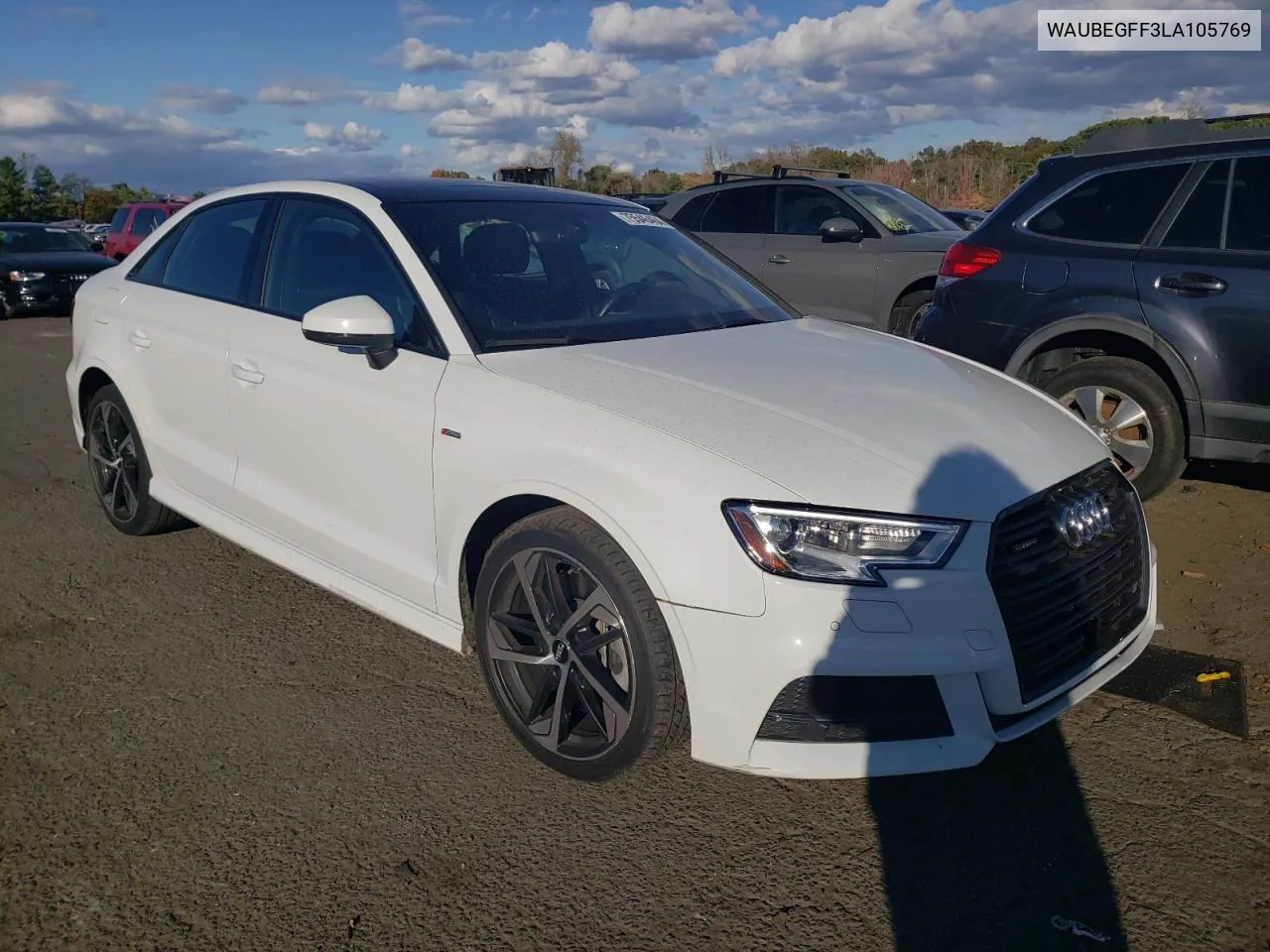 2020 Audi A3 S-Line Premium VIN: WAUBEGFF3LA105769 Lot: 75546464